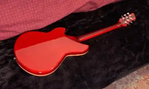 Guitar resting on solid surface